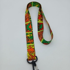 Cinta Fluor Impresa Doble Faz 90cm c/Mosquetón Anzuelo Plástico 20mm