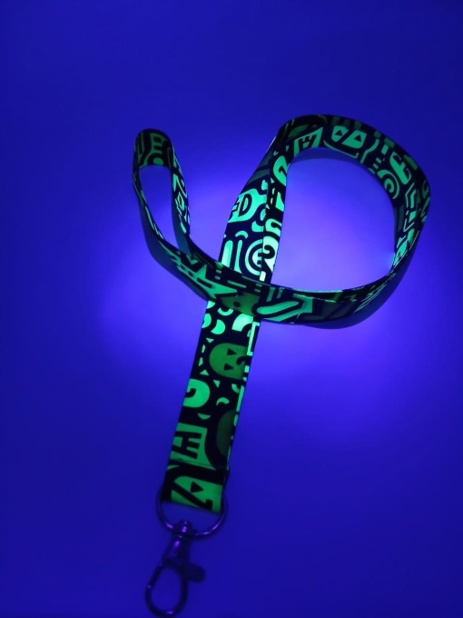 Cinta Fluor Impresa Doble Faz 90cm c/Mosquetón Gatillo Zamak 20mm - Imagen 2