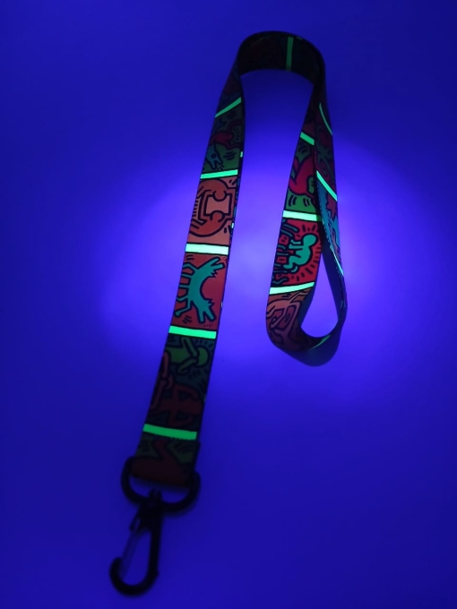 Cinta Fluor Impresa Doble Faz 90cm c/Mosquetón Anzuelo Plástico 20mm - Imagen 2