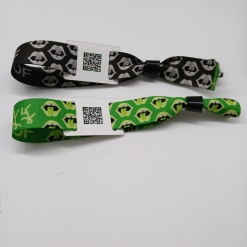 Pulsera Poliéster 30cm Impresa c/Tranca Seguridad + Tag QR