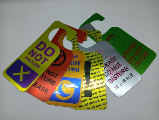 Door Hanger Para Puertas Hoteles Metalizados